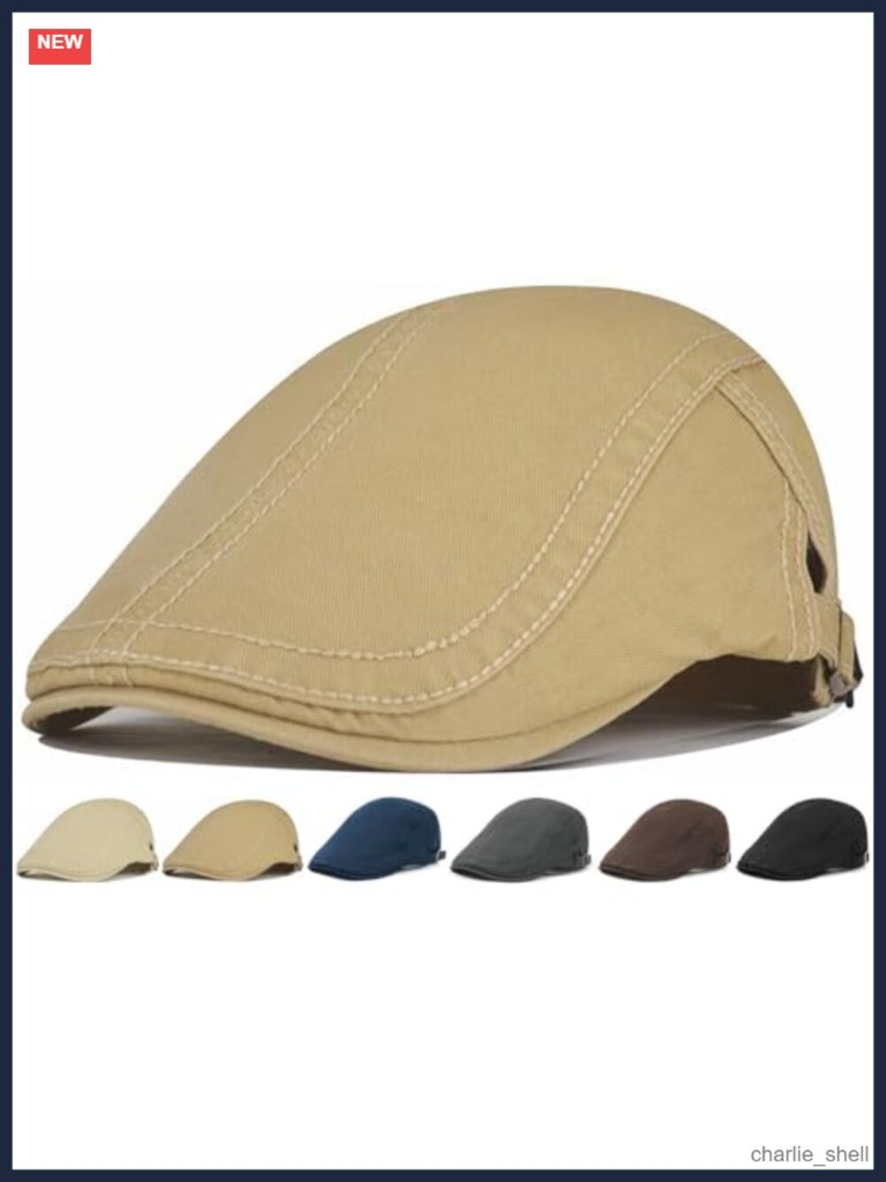 Mens Newsboy Cap Cotton Ivy Hat Adjustable Beret Driving Cabbie Flat Hat